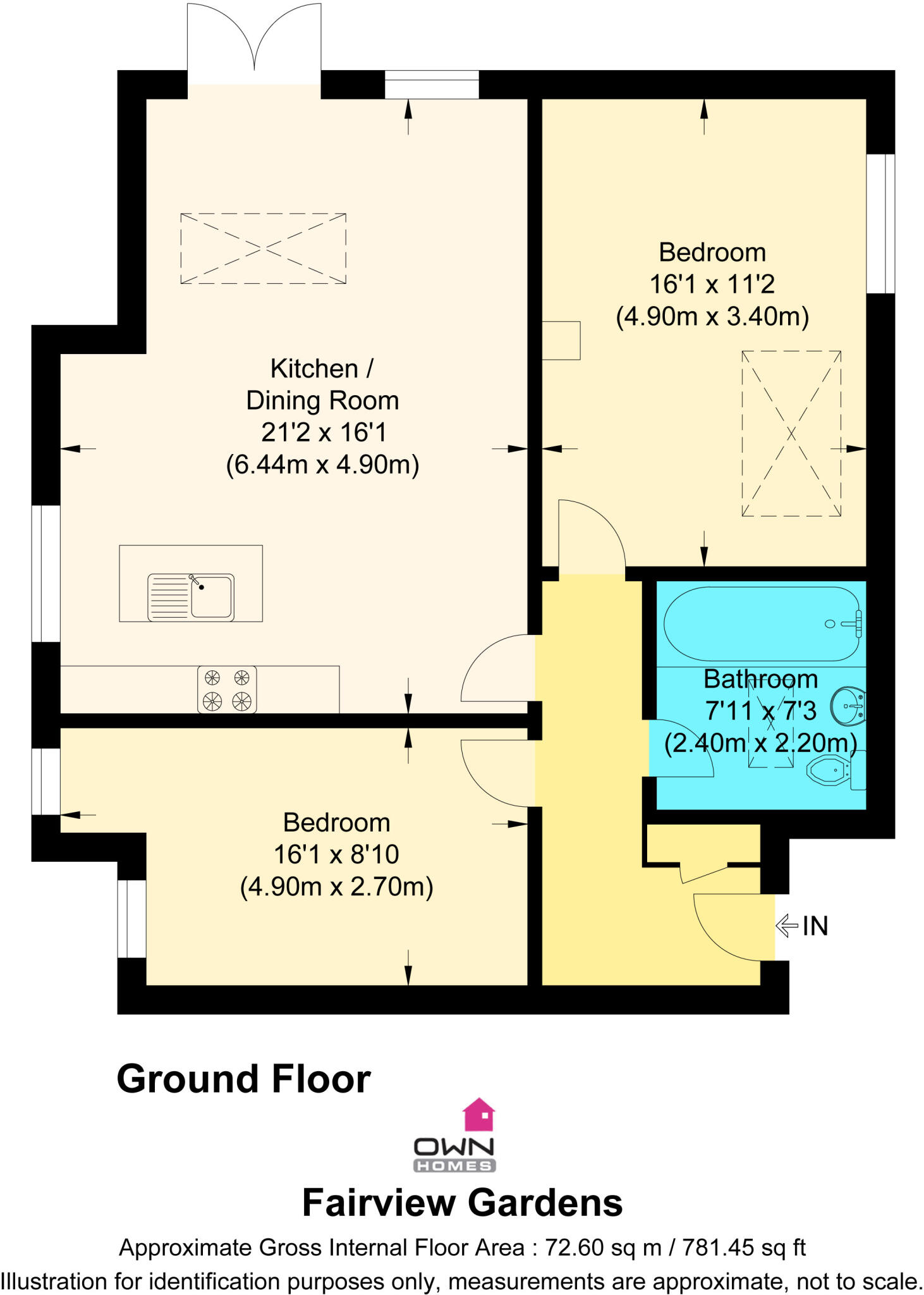 Flat B, Fairview Gardens, Fairview Road, Stevenage, Hertfordshire floorplan