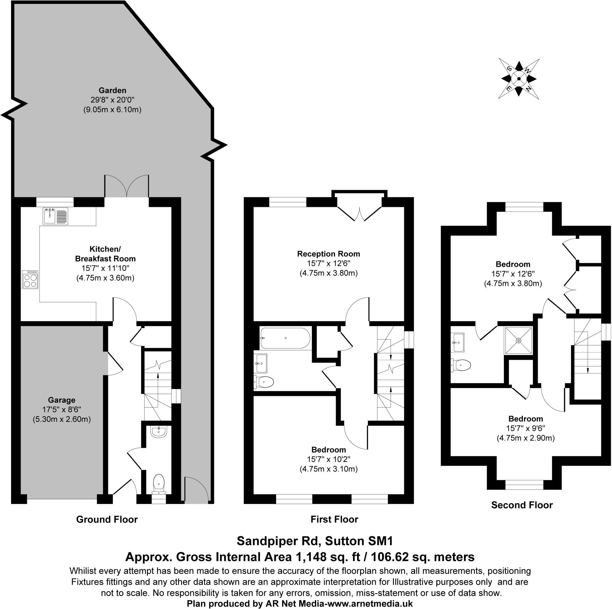 Sandpiper Road, Cheam, Sutton, SM1 floorplan