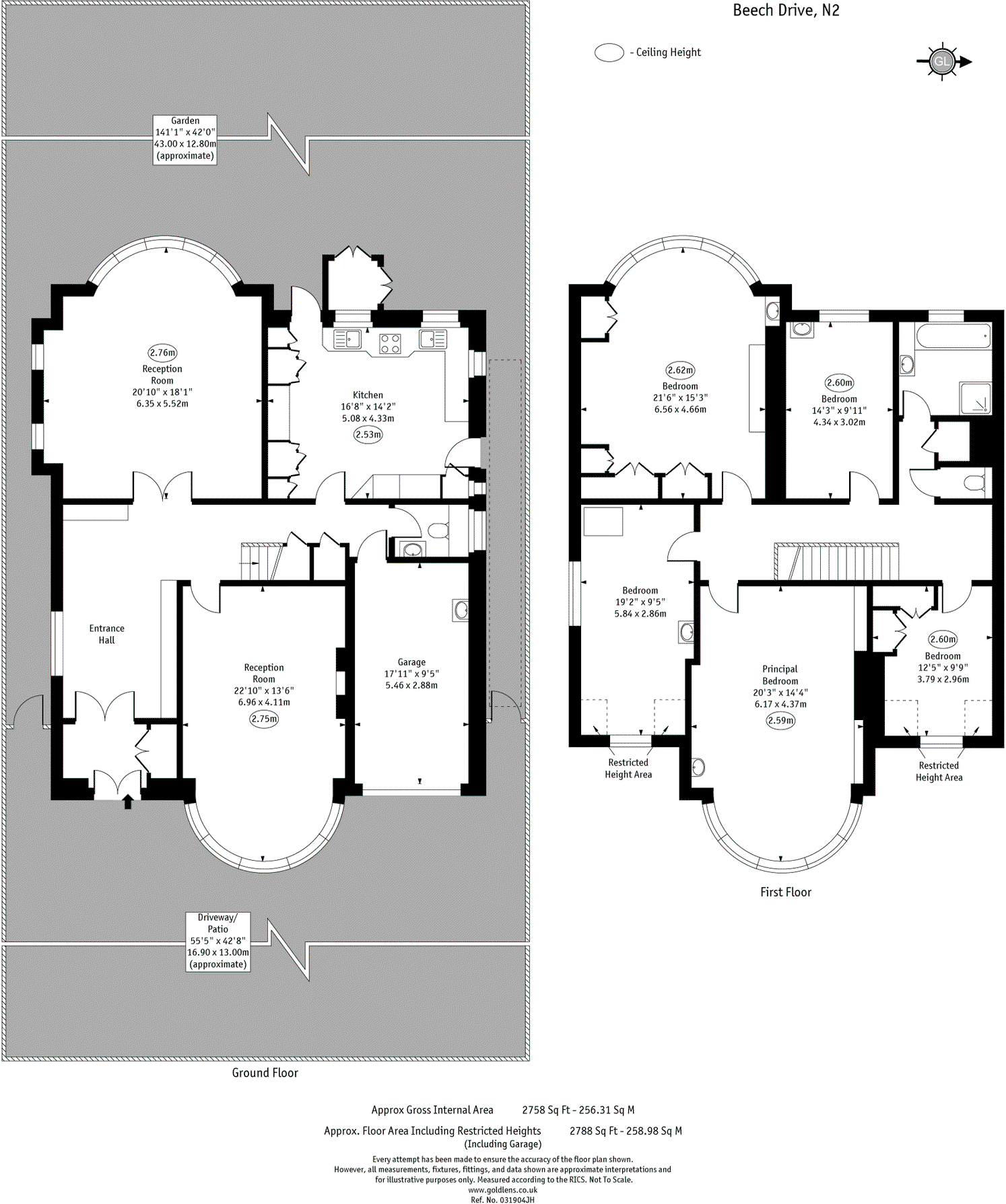 Beech Drive, N2 floorplan