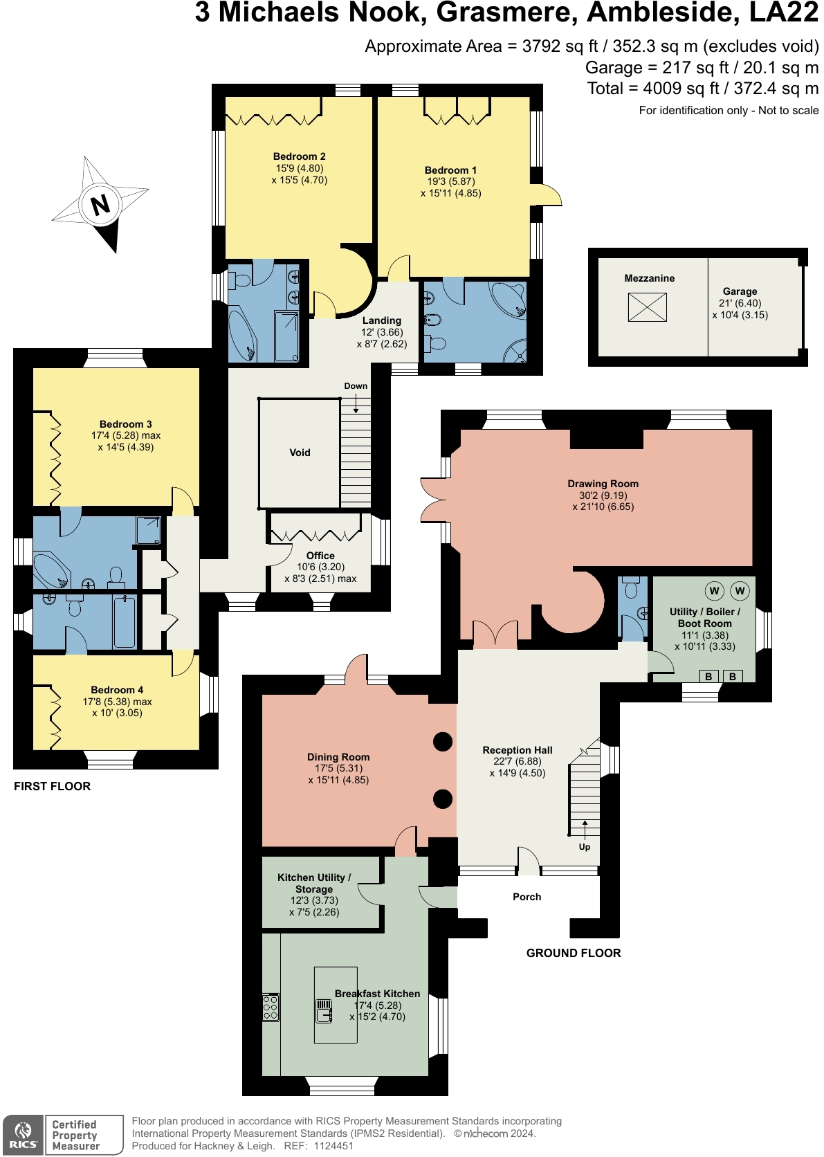 3 Michaels Nook, Grasmere, Ambleside, LA22 9RX floorplan