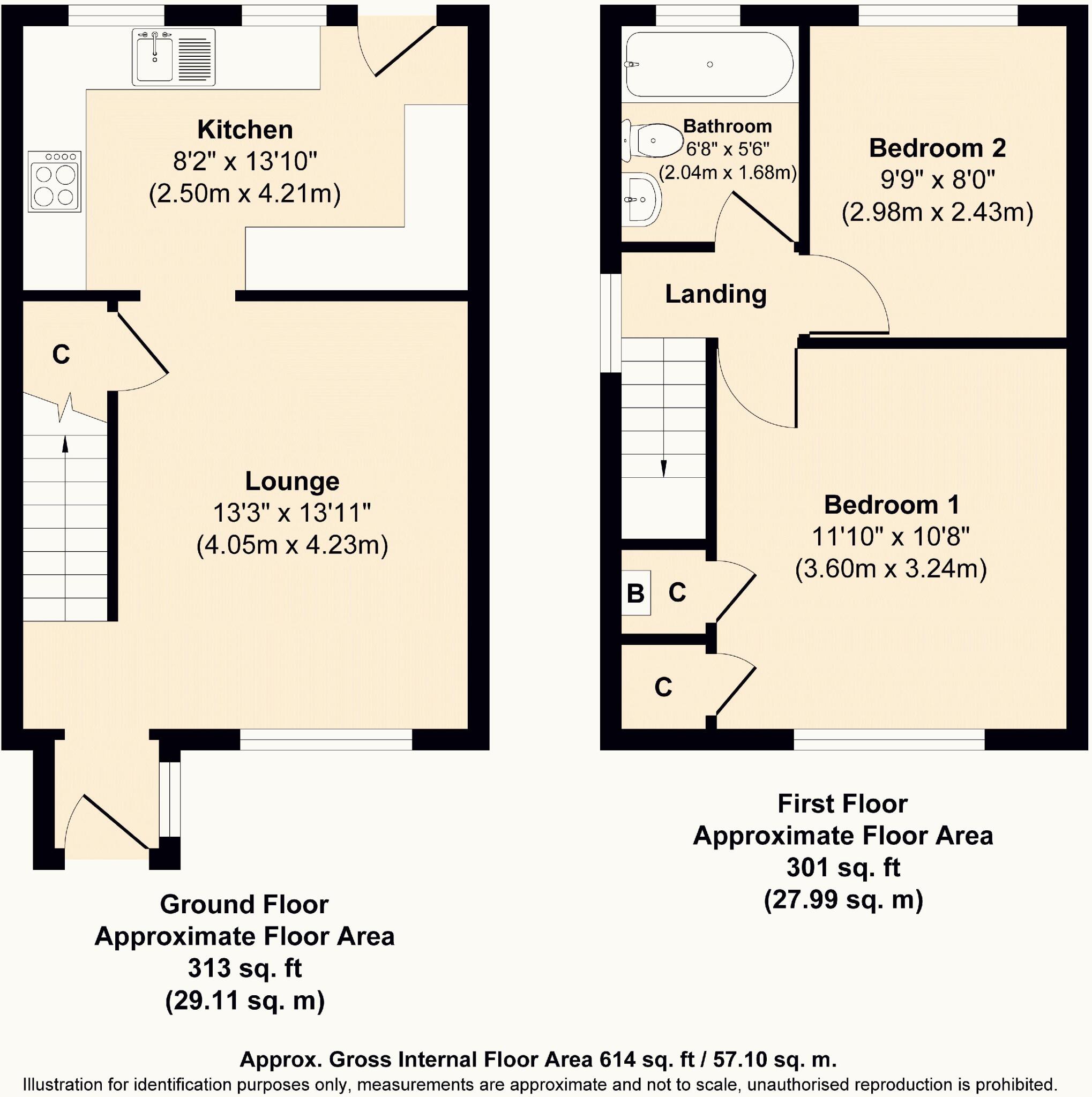 Upper Hayes Close, Rochdale floorplan