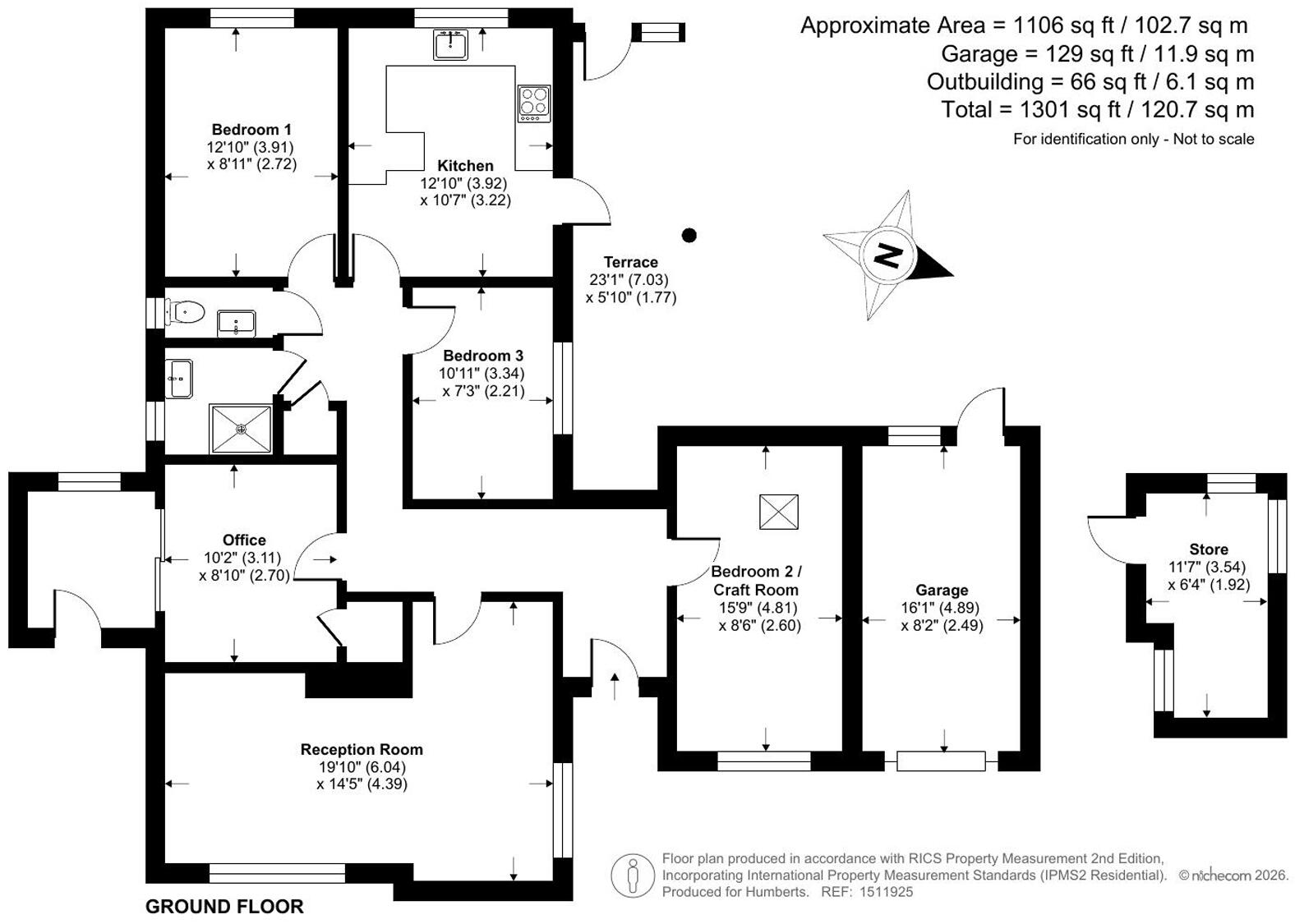 1, Springfields, Colyford, Colyton, Devon floorplan