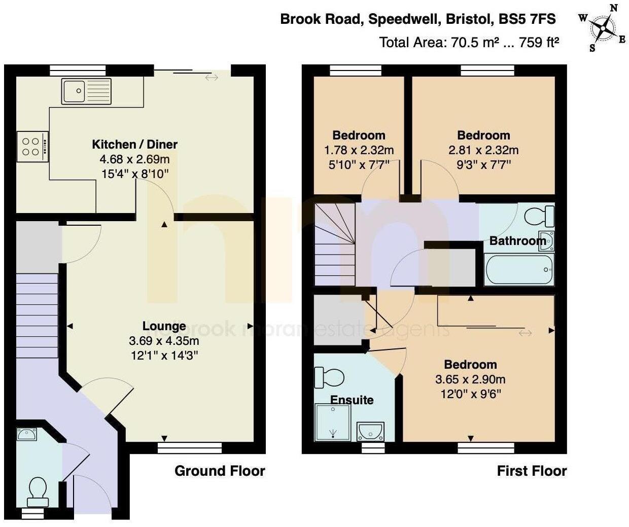 Brook Road, Bristol floorplan
