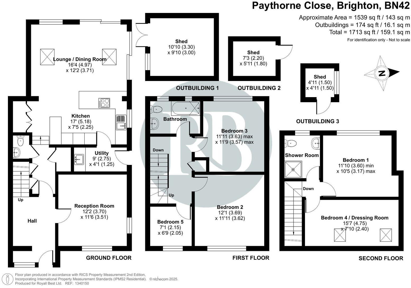 Paythorne Close, Southwick, Brighton, BN42 4YB floorplan