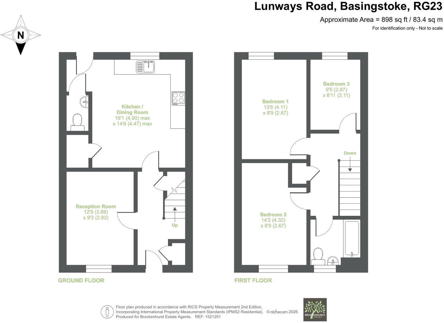 Lunways Road , Basingstoke, RG23 7GP floorplan