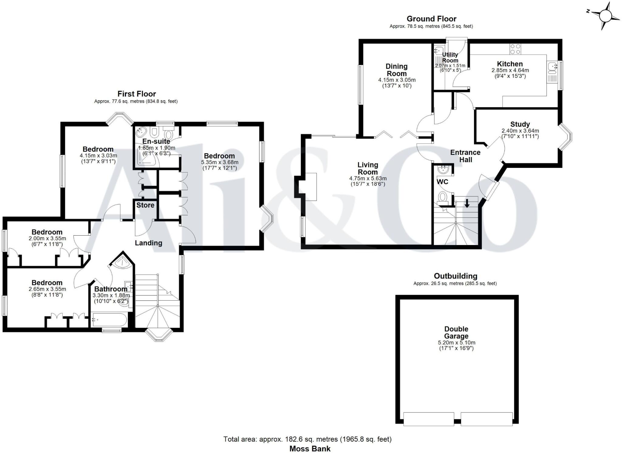 Moss Bank, Grays floorplan