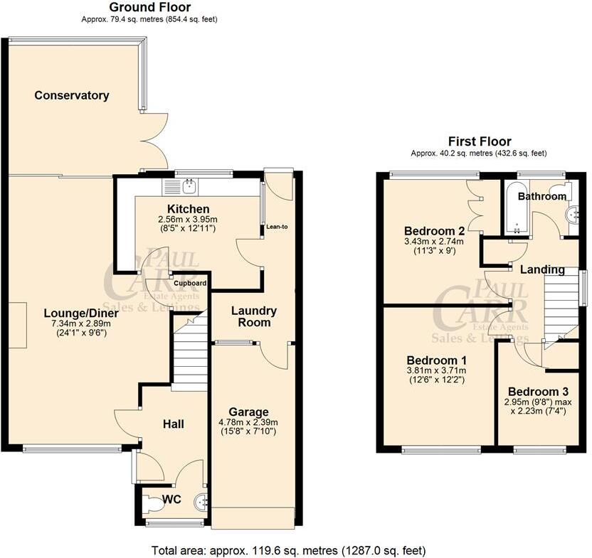 Fern Croft, Lichfield, WS13 7DQ floorplan