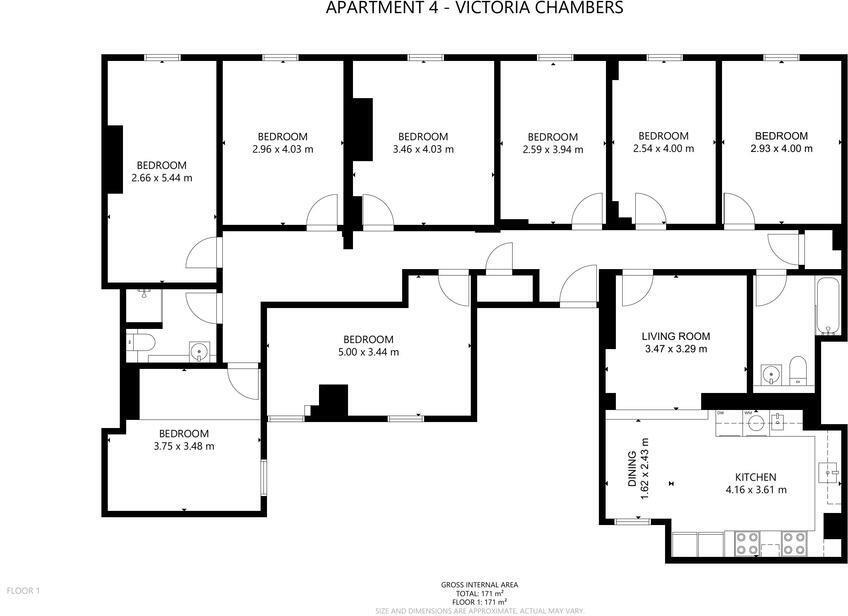 Victoria Chambers, 132-136 The Parade, Leamington Spa floorplan