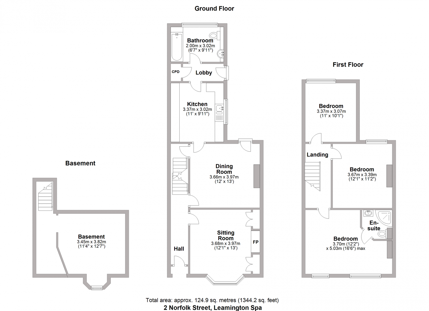 2, Norfolk Street, Leamington Spa floorplan
