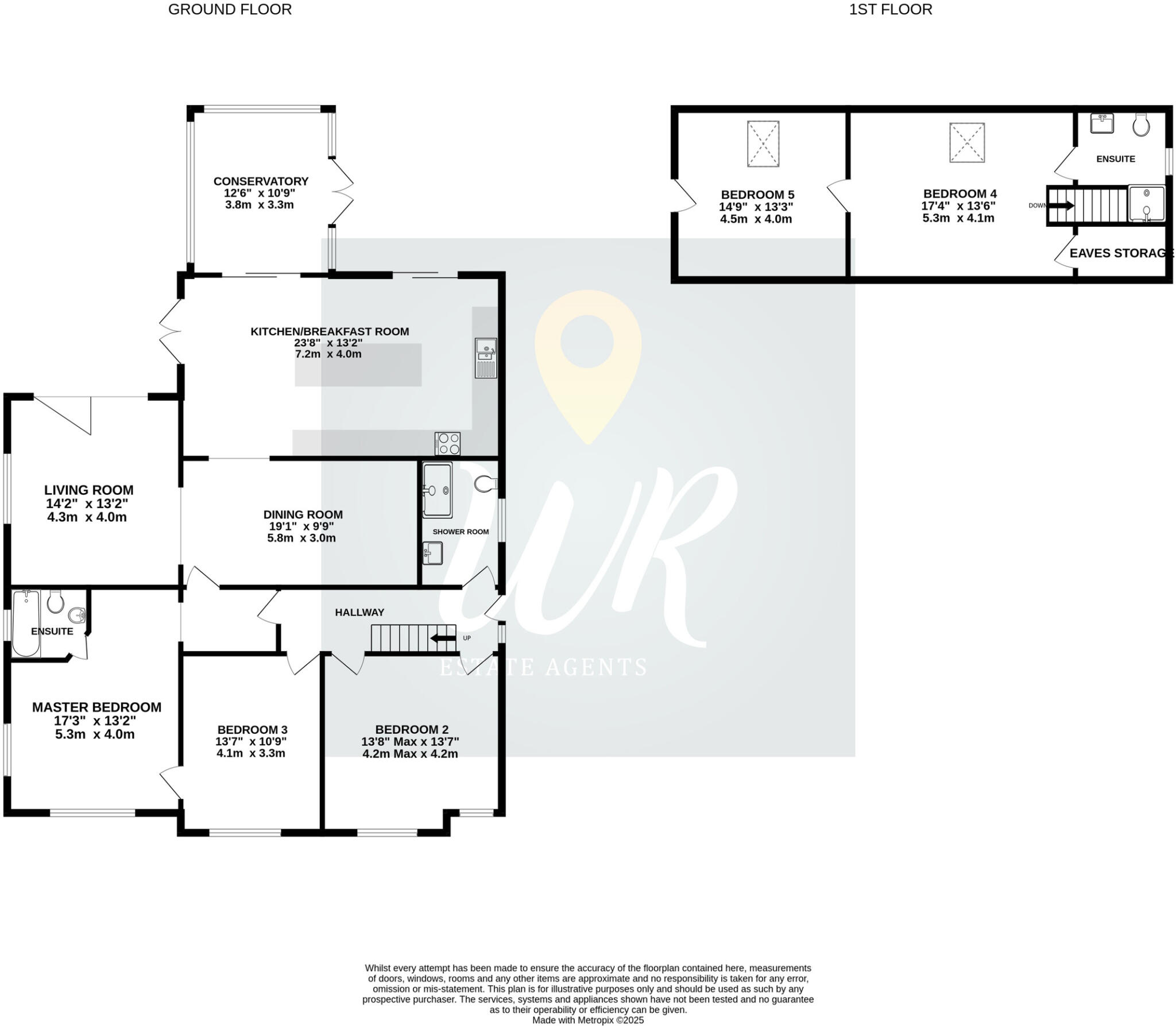 Greenacres, Foxes Hill, Kempsey, Worcester, Worcestershire. floorplan