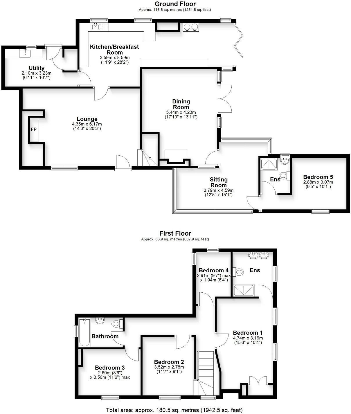 Ty Gwyn, St. Andrews Major, Nr. Dinas Powys, The Vale Of Glamorgan. CF64 4HD floorplan