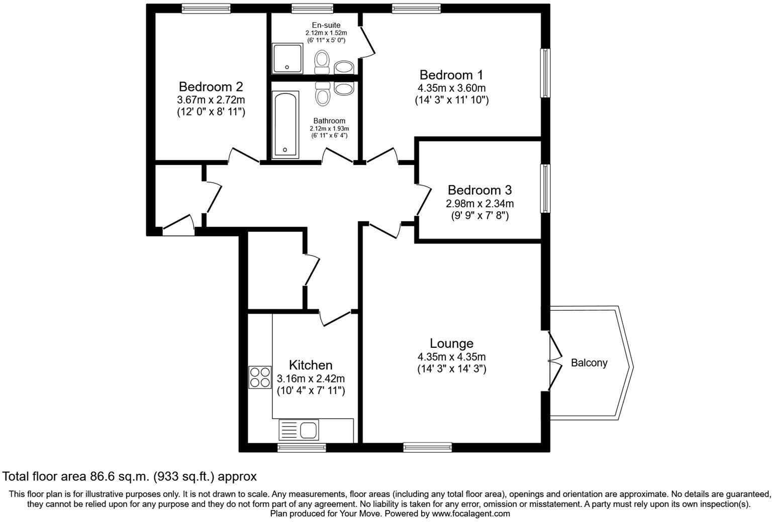 Key West, Eastbourne, East Sussex, BN23 floorplan