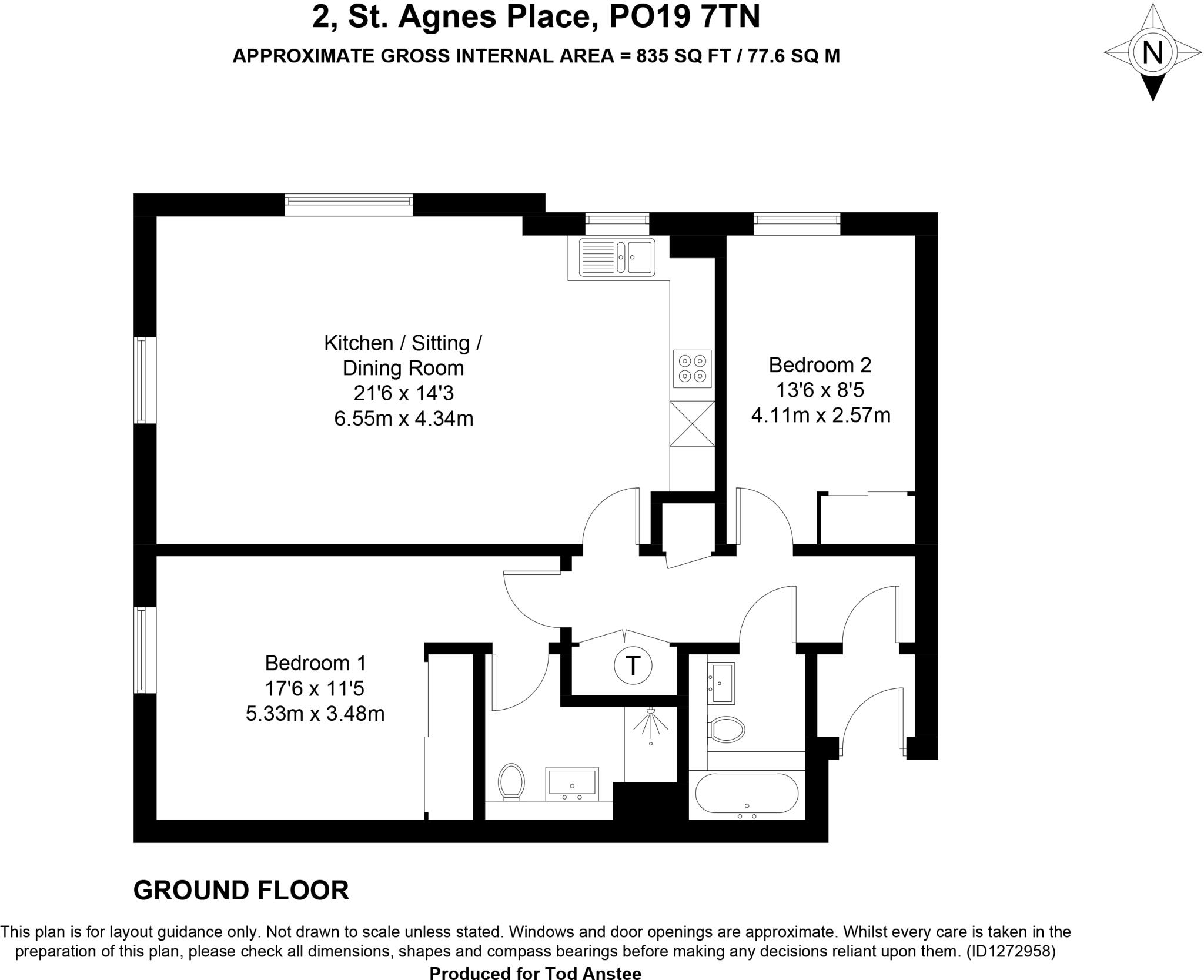 St. Agnes Place, Chichester, West Sussex, PO19 floorplan