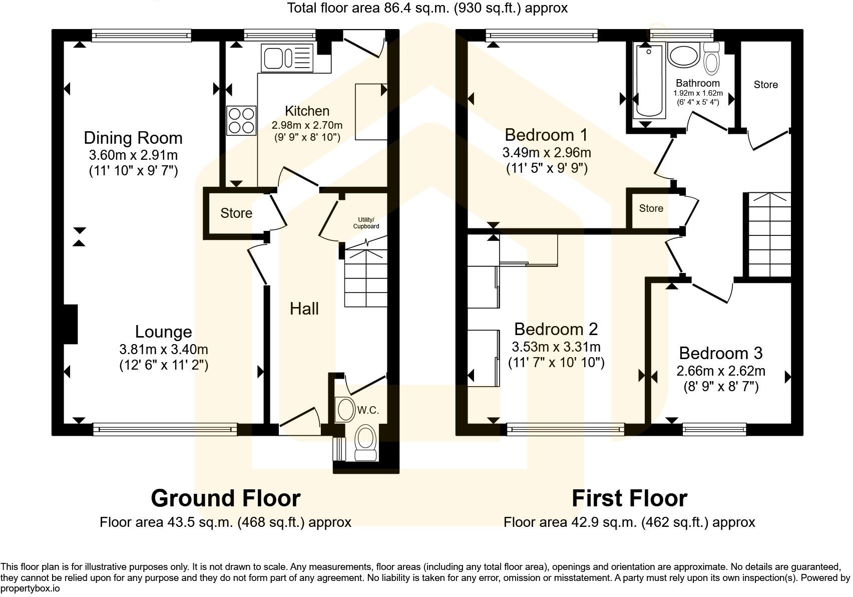 11 Moorland Close
Sunnybrow, Crook, DL15 0XB floorplan