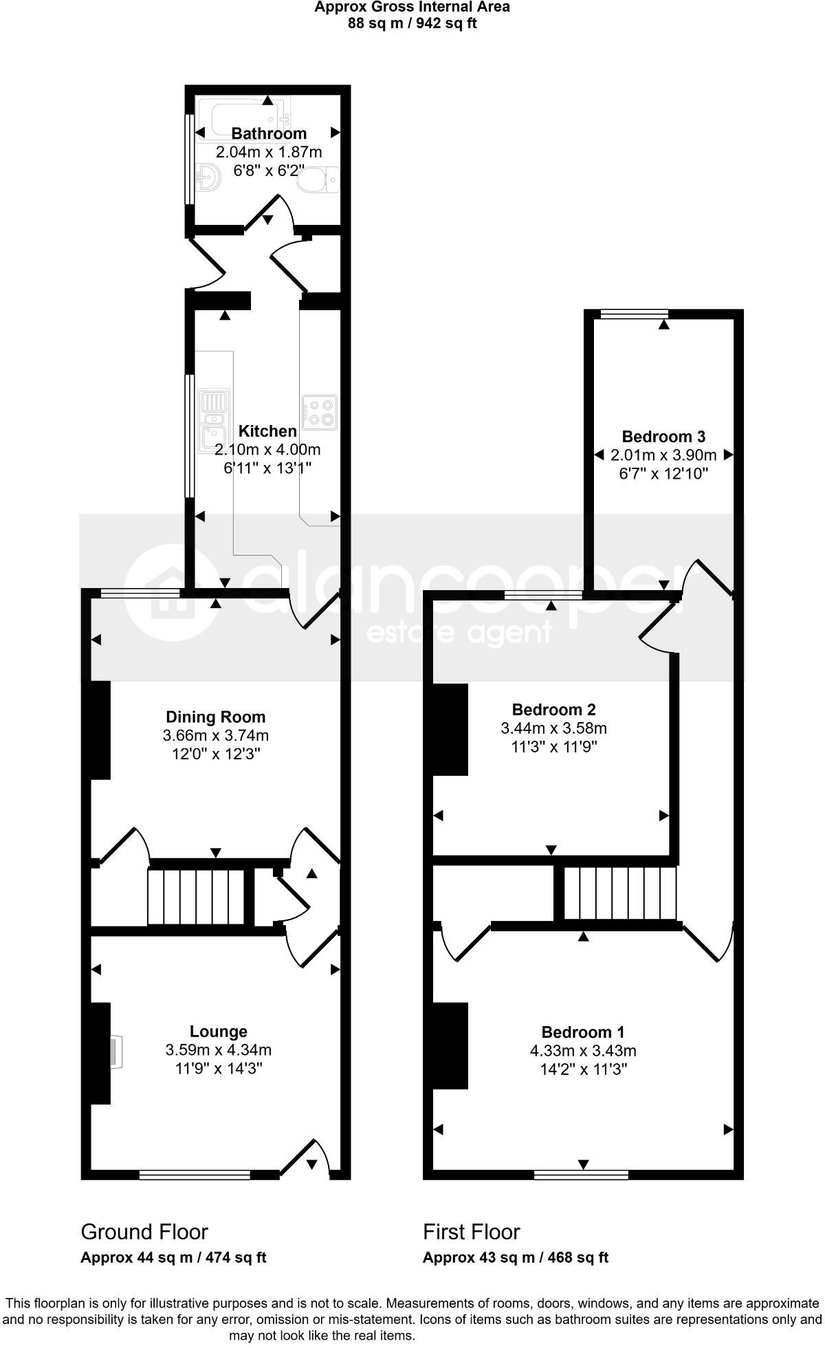 Jodrell Street, Abbey Green, Nuneaton, CV11 5EQ floorplan
