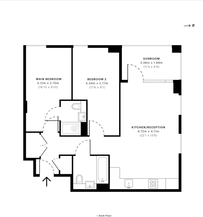 Tabbard Apartments, East Acton Lane, Acton, Ealing floorplan