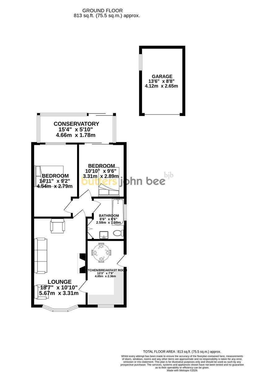 Cedar Crescent, Bignall End floorplan