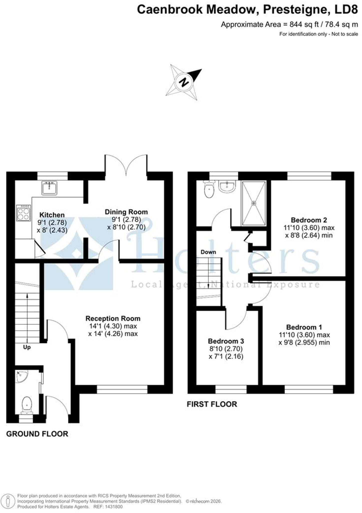 18, Caenbrook Meadow, Presteigne, LD8 floorplan