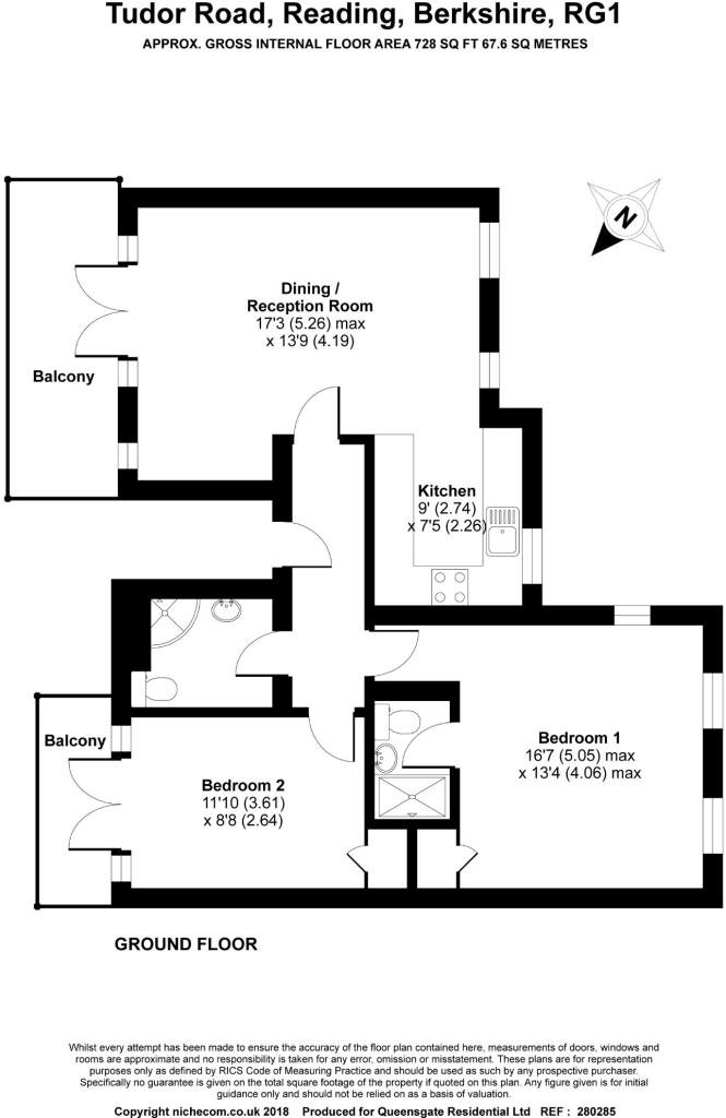 Aleixa Court,Tudor Road, Reading, Berkshire, RG1 floorplan