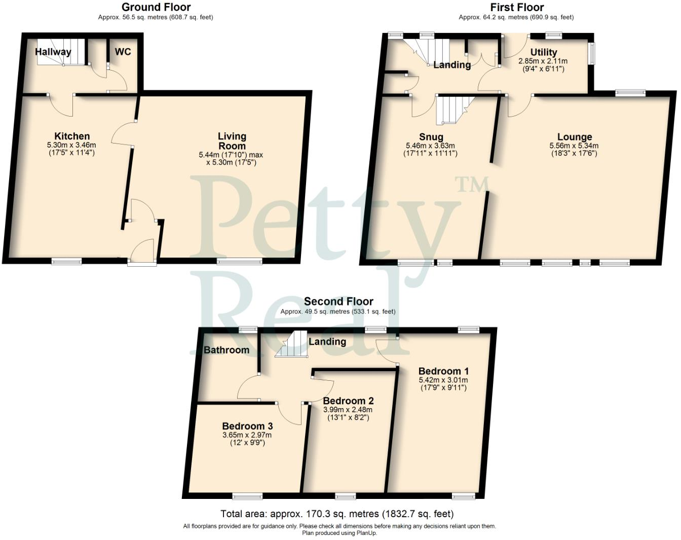 Lidgett, Colne floorplan