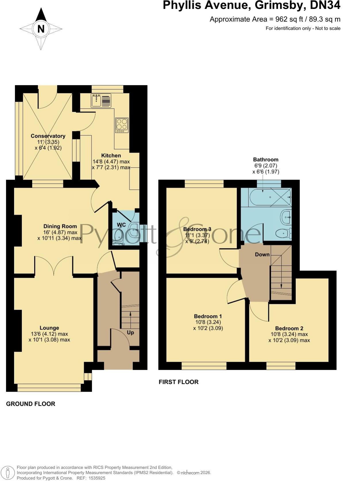 Phyllis Avenue, Grimsby, South Humberside, DN34 floorplan