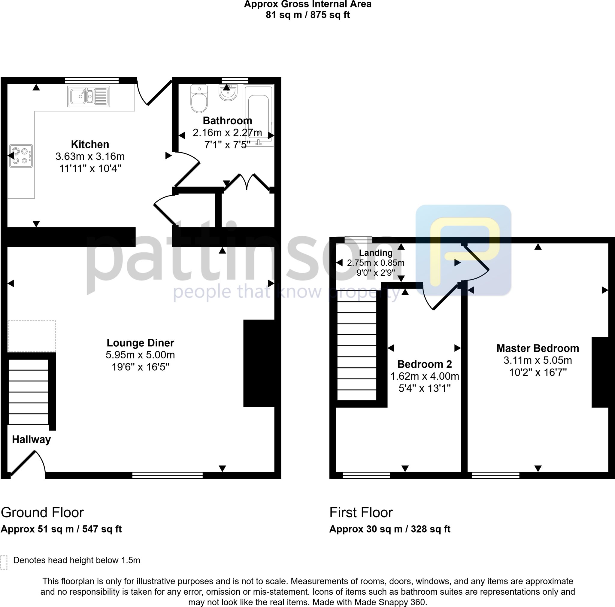 Portia Street, Ashington, Northumberland, NE63 9DT floorplan