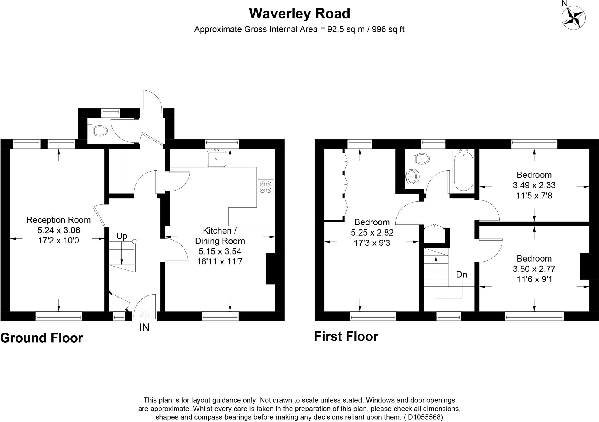 Waverley Road, St Albans, Herts, AL3 floorplan
