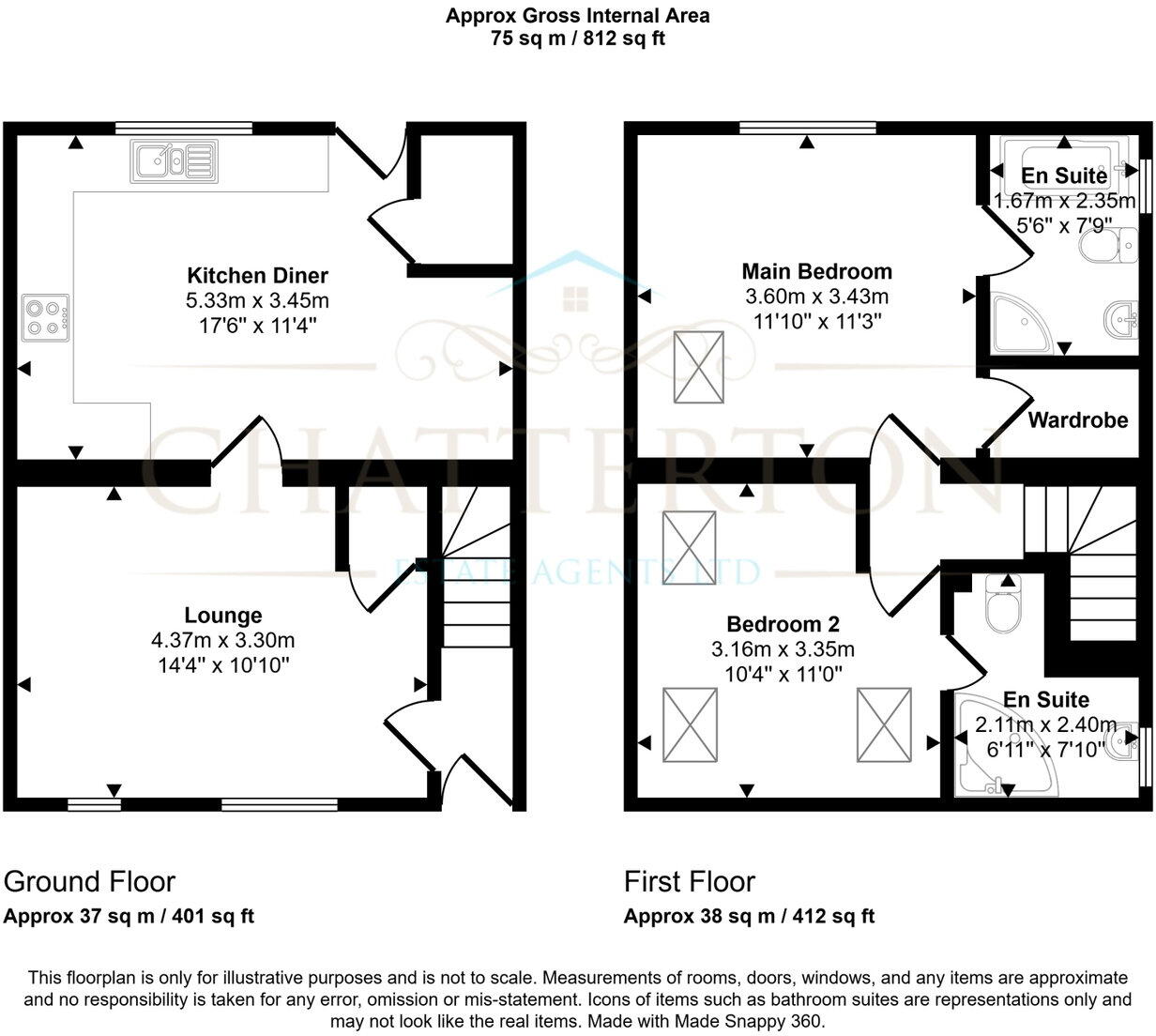 The Old Coach House, Northwick Road, Evesham, WR11 3AN floorplan