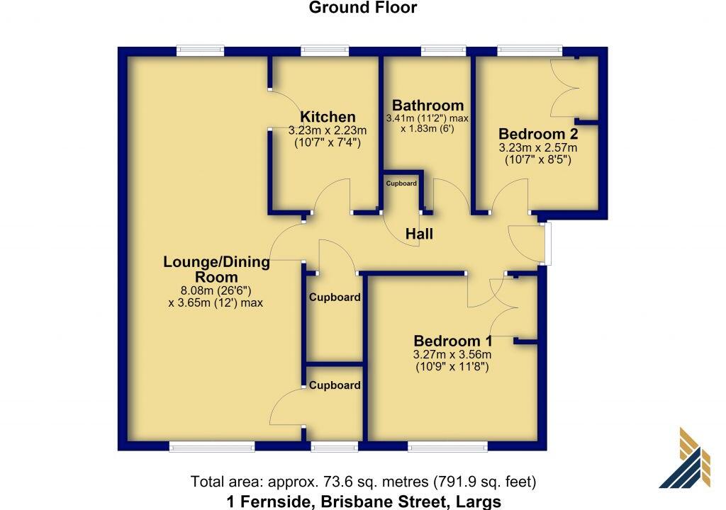1 Fernside, Brisbane Street, Largs, KA30 8QG floorplan