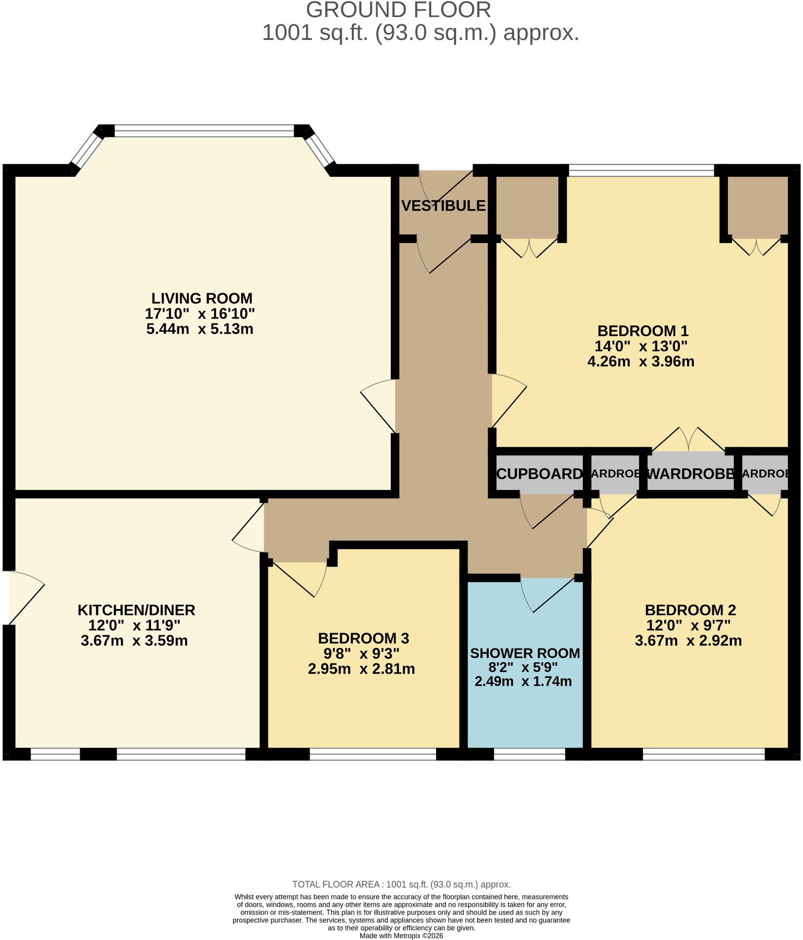 94 Ardenslate Road, Kirn, Dunoon, Argyll and Bute, PA23 8HX floorplan