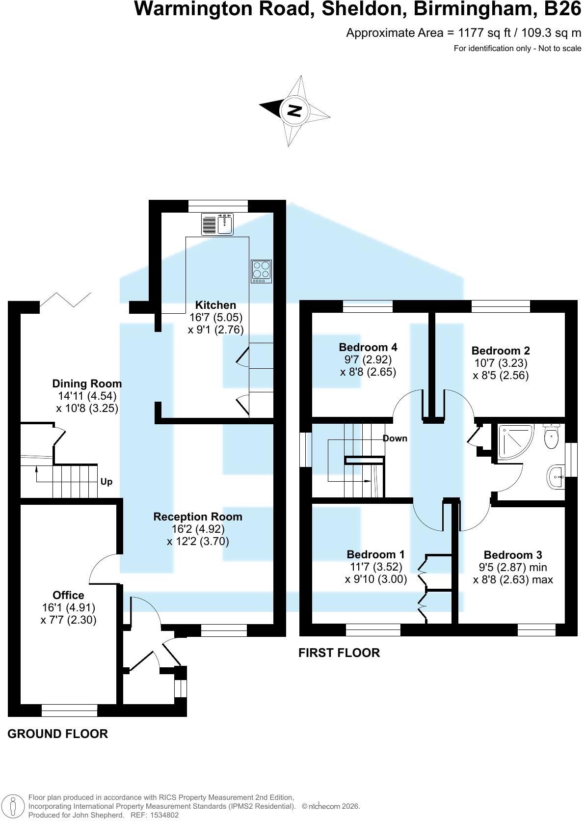 Warmington Road, Sheldon, Birmingham, West Midlands, B26 floorplan