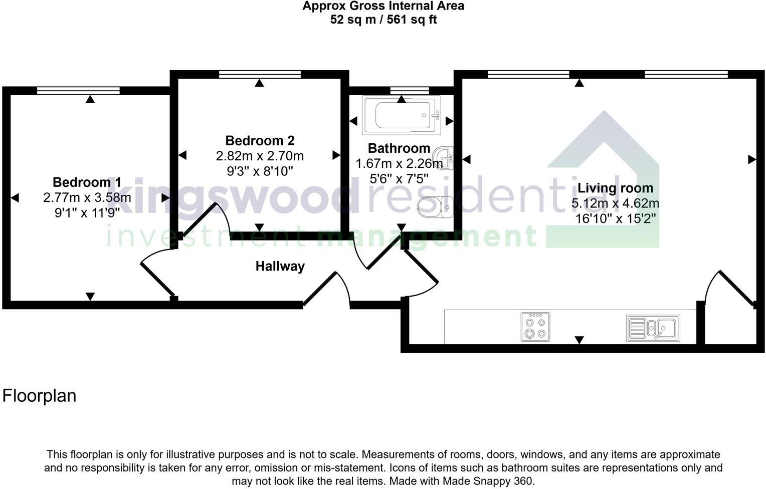 Crawford Court, off Darwin Drive, Ollerton, Notts, NG22 9FN floorplan