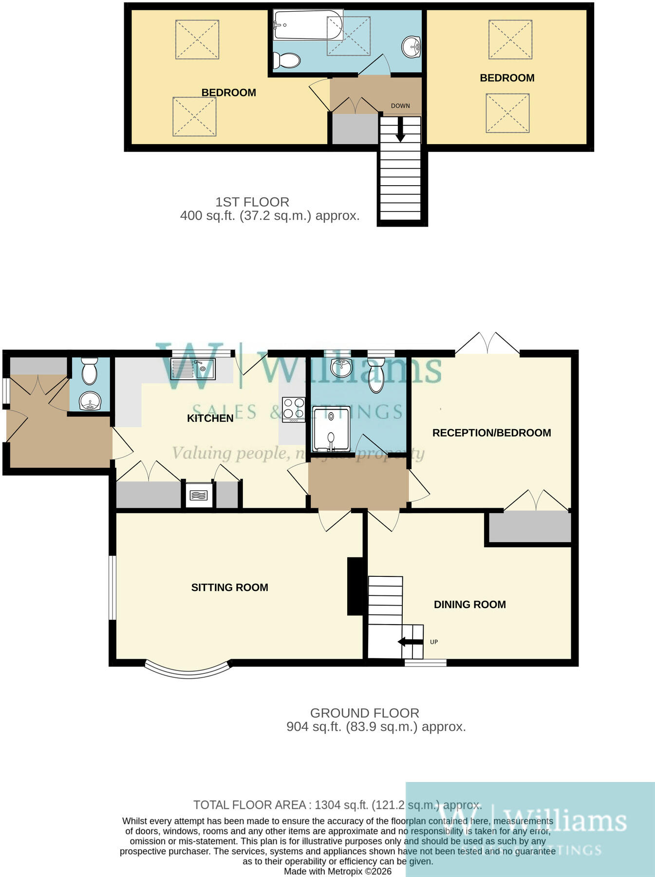 Glebe Gardens, Wootton Bridge, Ryde, Isle of Wight floorplan