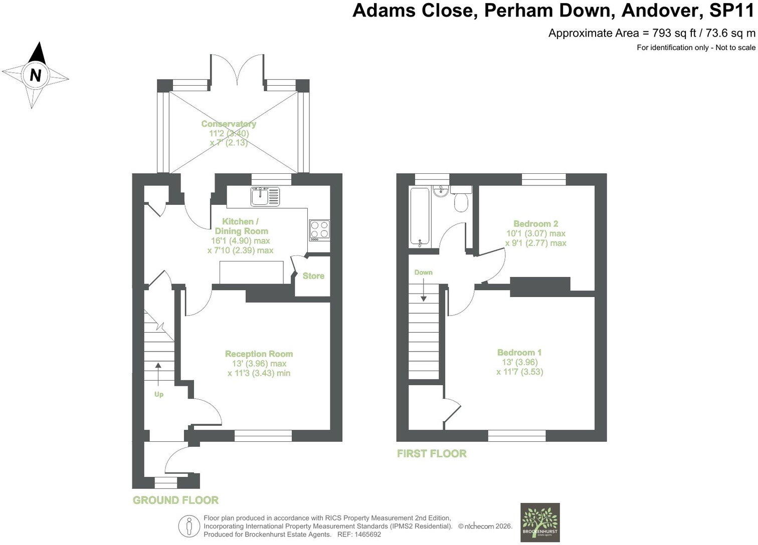 Adams Close, Perham Down, Andover, SP11 9JY floorplan