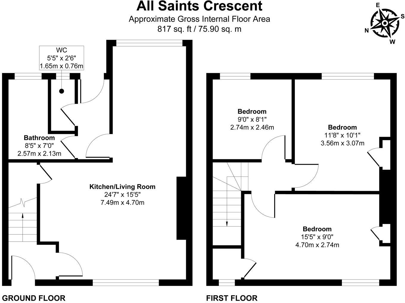 All Saints Crescent, Hastings floorplan