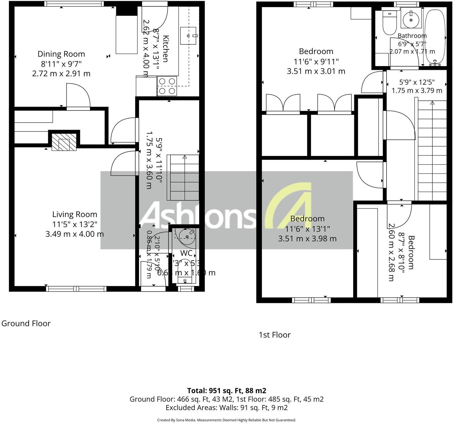 Grizedale, Widnes, WA8 floorplan