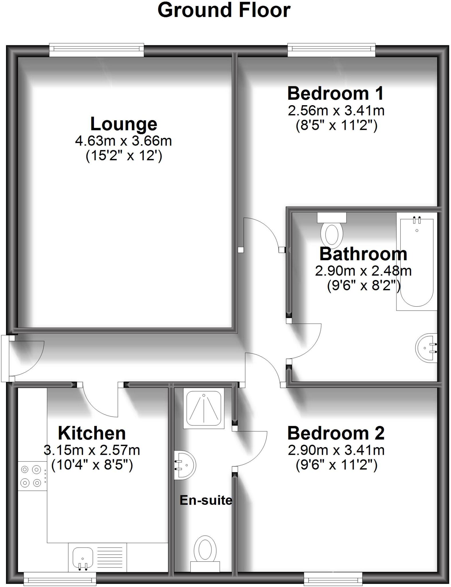 Hurst Place Gillingham ME8 floorplan