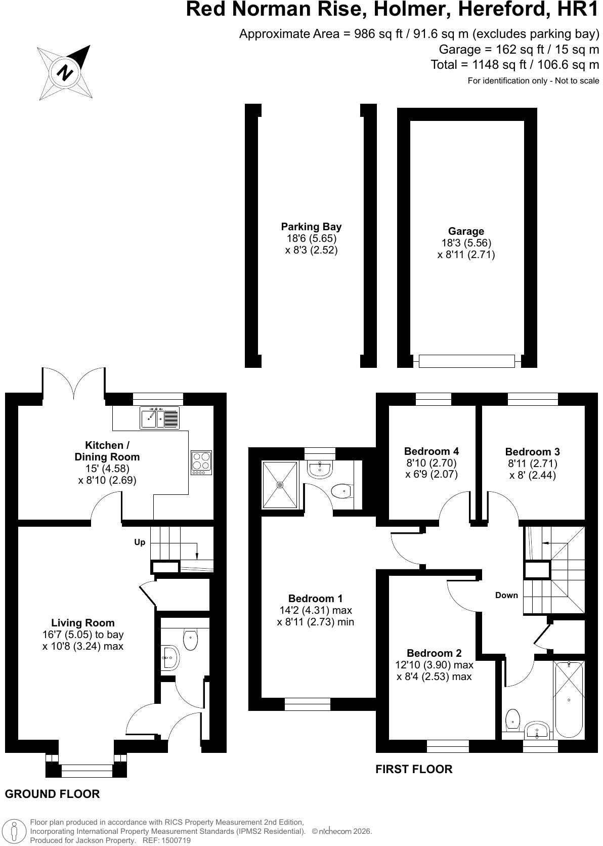 Red Norman Rise, Holmer, Hereford floorplan