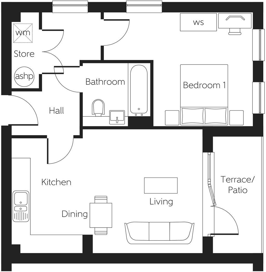 Flat 1, 1 Carters Close, Reading, RG1 floorplan