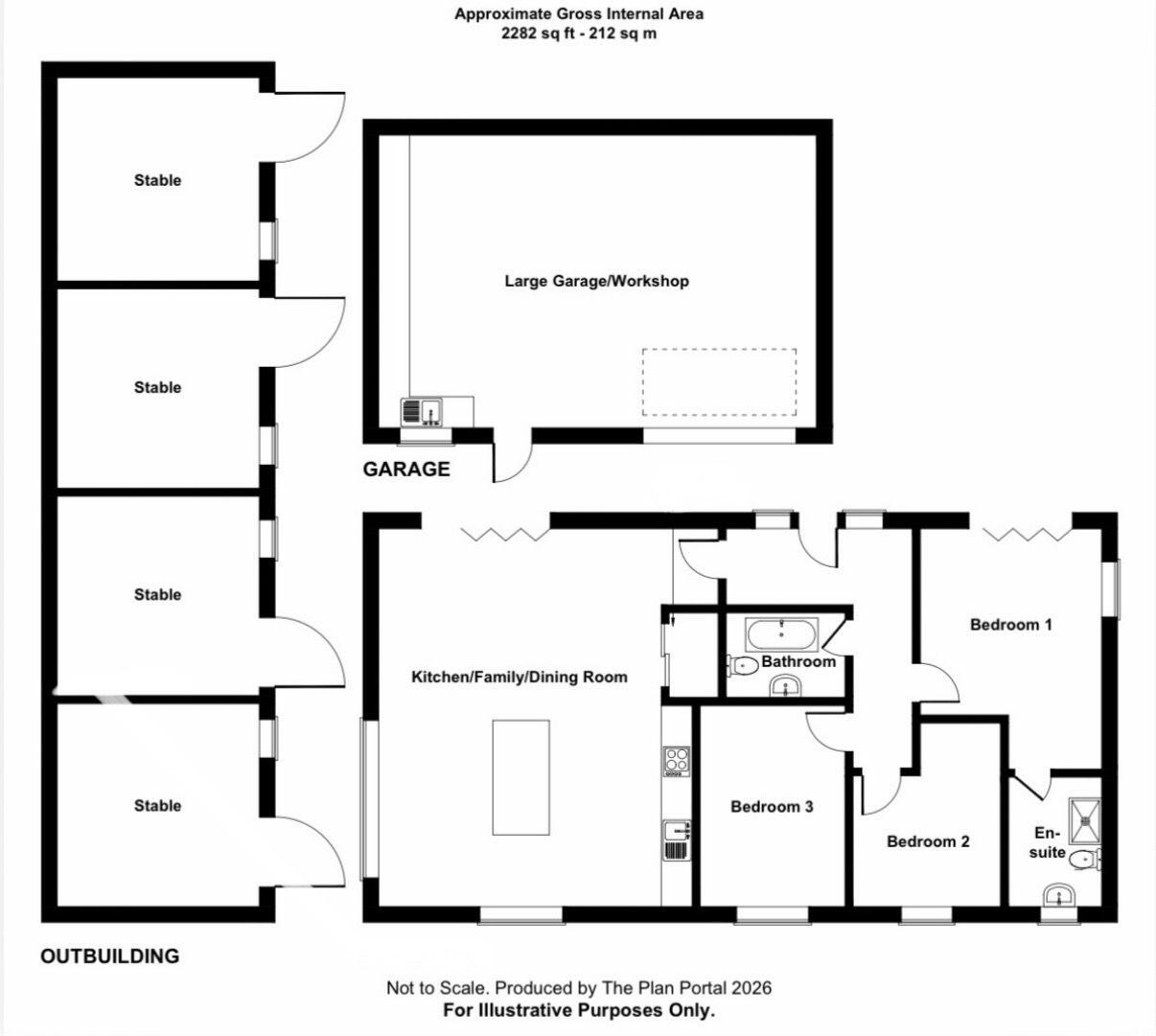 A beautiful barn conversion set in approximately 6.5 acres with stunning countryside surroundings floorplan