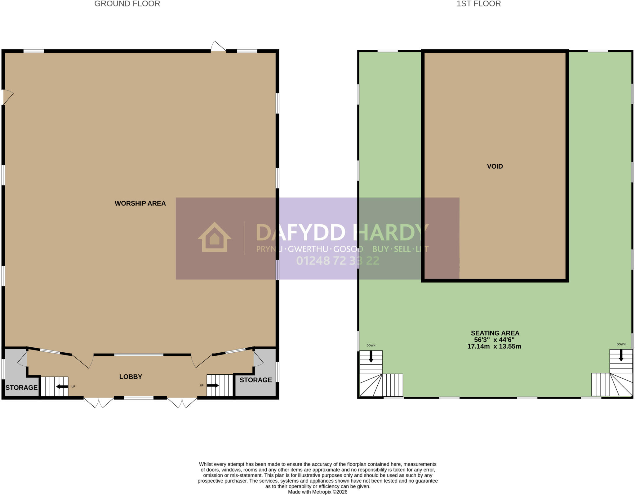 Bethel, Caernarfon, Gwynedd, LL55 floorplan