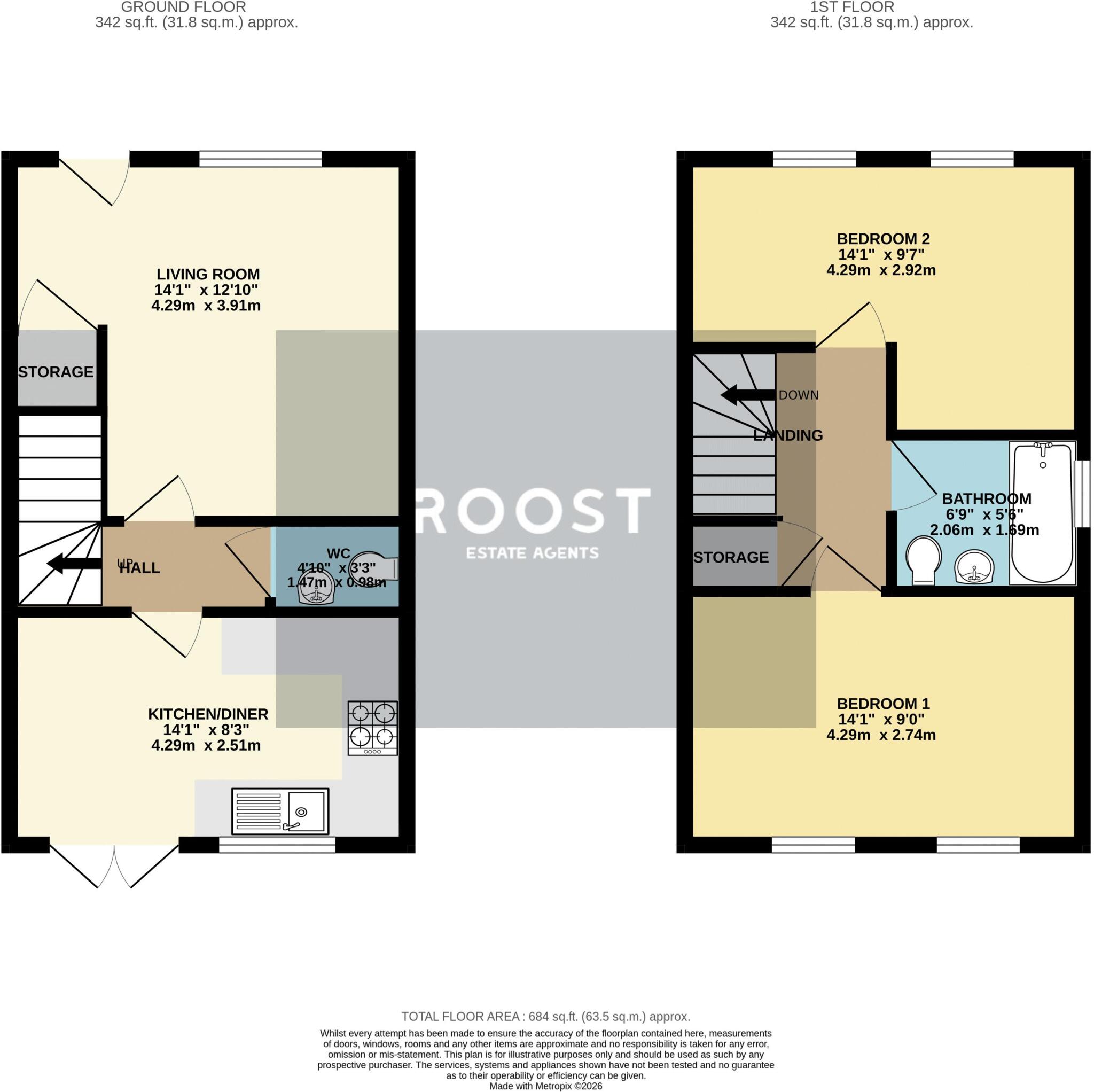 Cherry Lane, Humberston floorplan