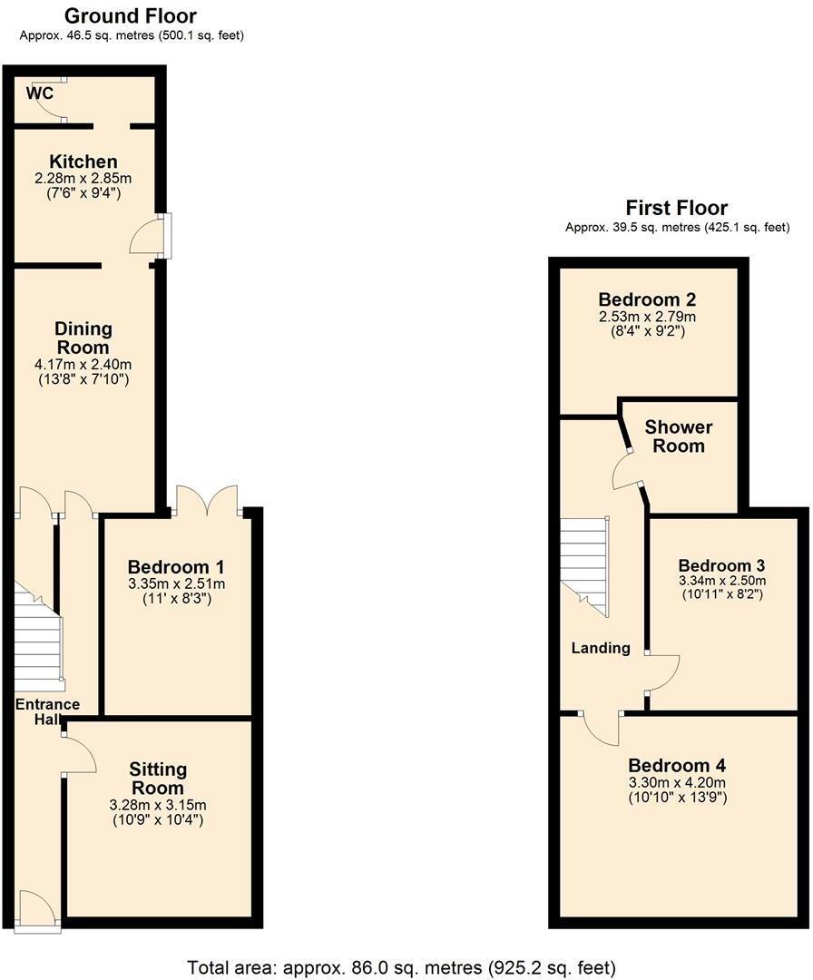 Priory Road, Exeter floorplan