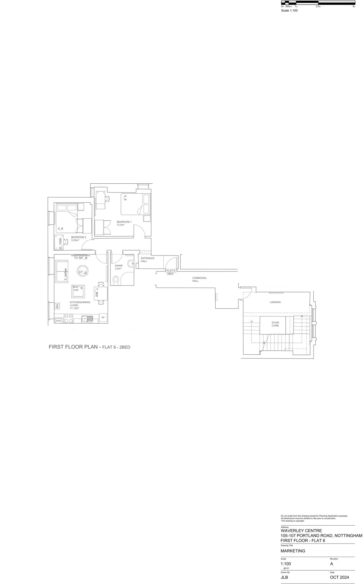 Flat 6, Waverley Centre, 105-107 Portland Road NG7 4FW floorplan