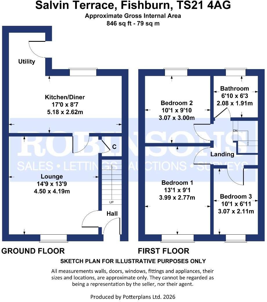 Salvin Terrace, Fishburn, Stockton-On-Tees floorplan