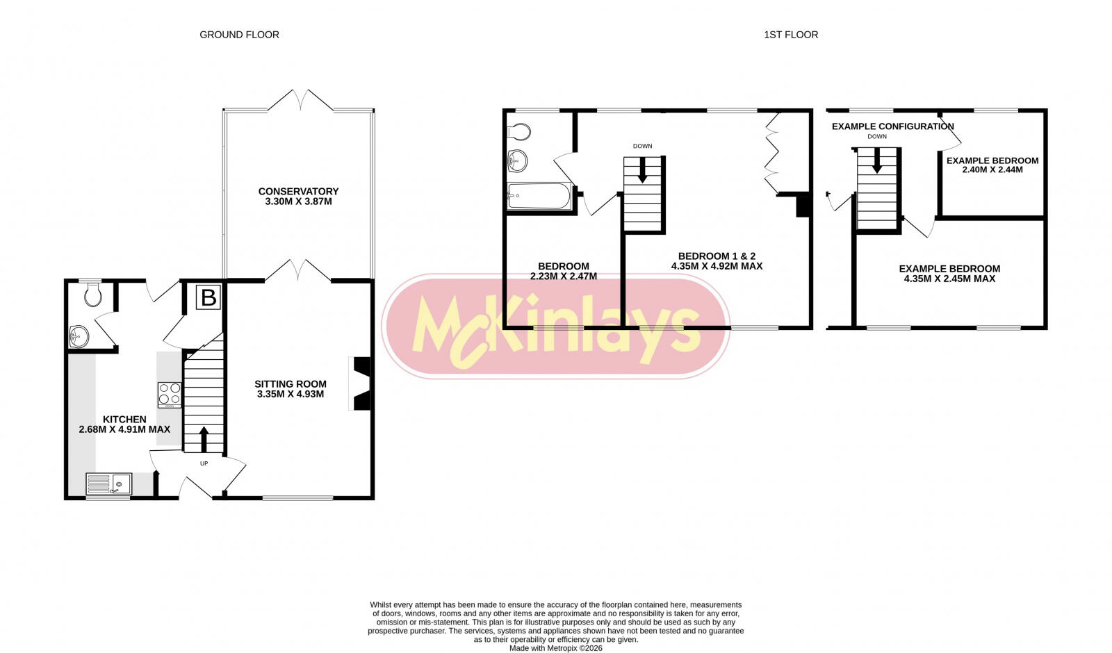 Former 3 bedroom house with large garden, parking and garage potential, Ham, Wellington floorplan
