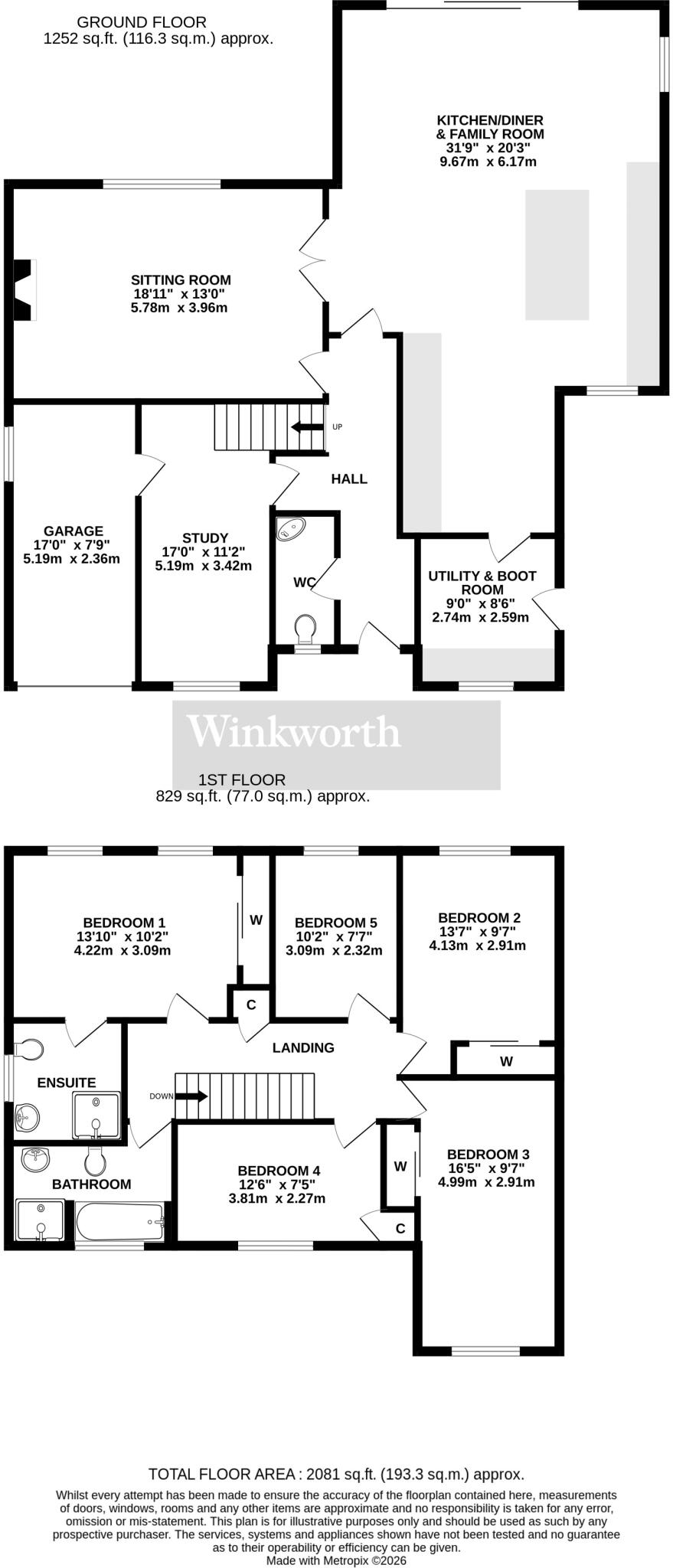 Five Acres, Stoke Holy Cross, Norwich, Norfolk, NR14 floorplan
