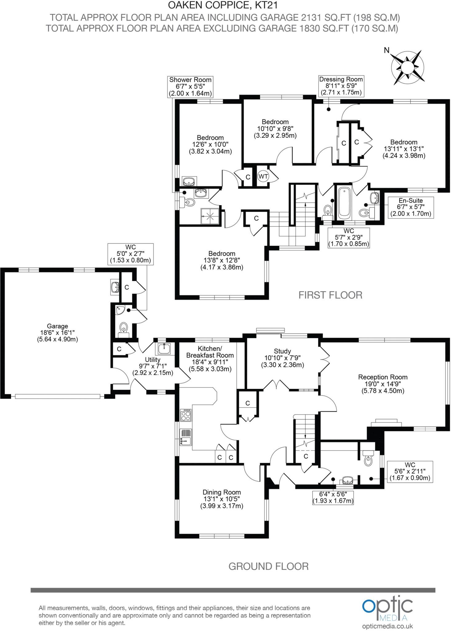 Saffrons, Oaken Coppice, Ashtead KT21 1DL floorplan