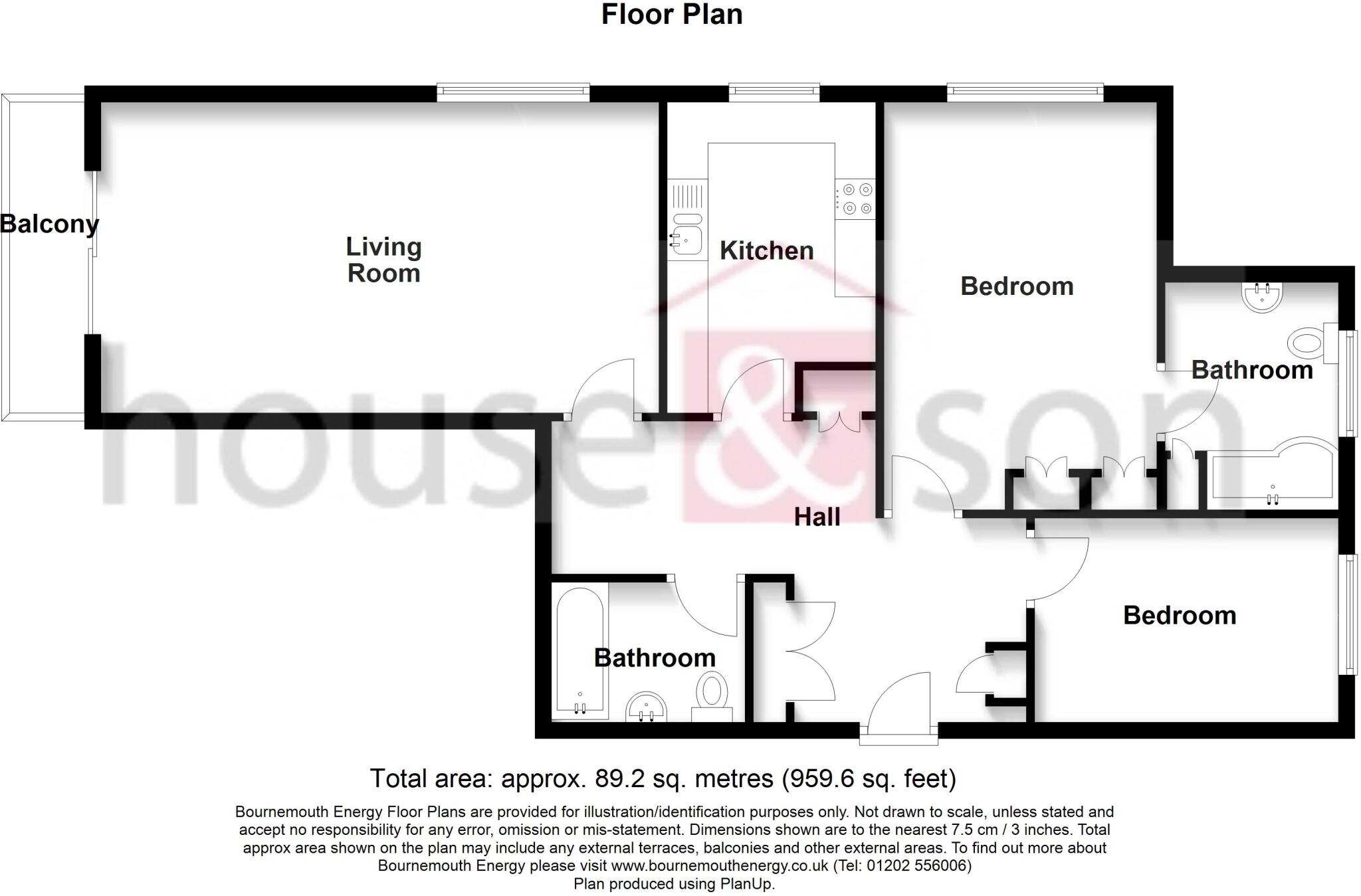 Grosvenor Court, Grove Road, East Cliff, Bournemouth, BH1 floorplan