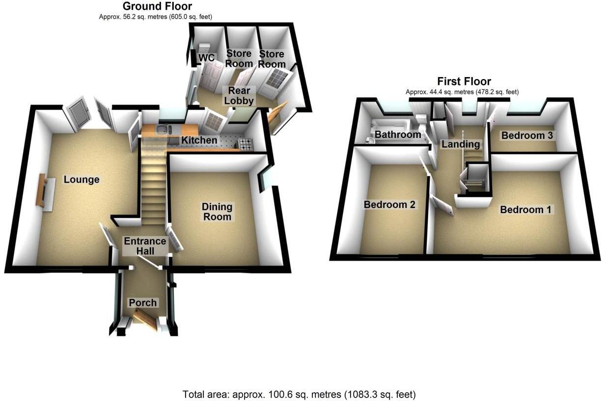 Bevan Crescent, Cefn fforest, Blackwood floorplan